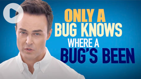 Adam with the text "Only a bug knows where a bug's been"